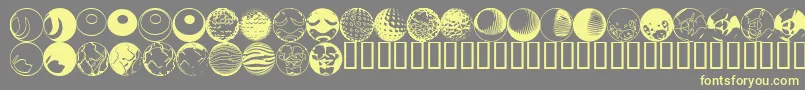 52sphere Font – Yellow Fonts on Gray Background