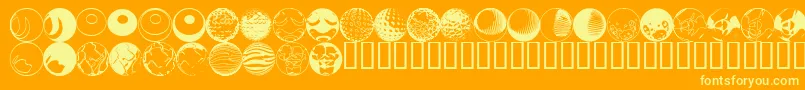 52sphere Font – Yellow Fonts on Orange Background