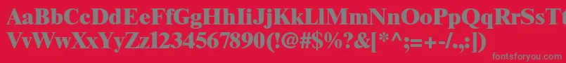 TimesltstdExtrabold Font – Gray Fonts on Red Background