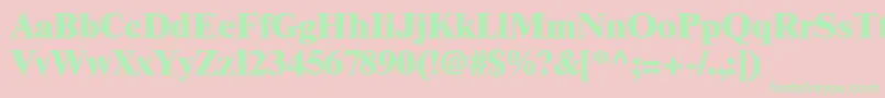 TimesltstdExtrabold-Schriftart – Grüne Schriften auf rosa Hintergrund