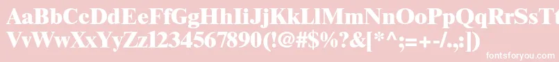 TimesltstdExtrabold-Schriftart – Weiße Schriften auf rosa Hintergrund
