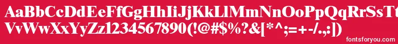 TimesltstdExtrabold Font – White Fonts on Red Background