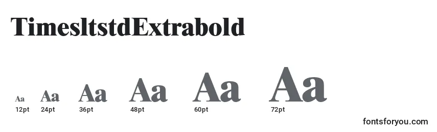 TimesltstdExtrabold Font Sizes