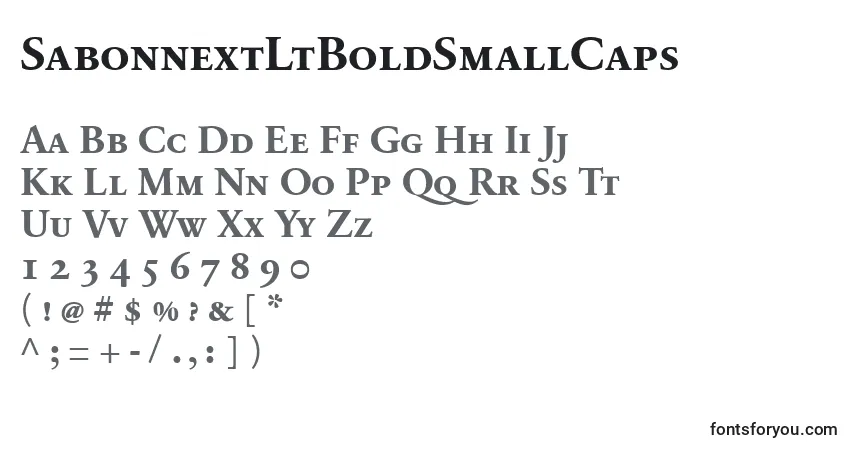 Fuente SabonnextLtBoldSmallCaps - alfabeto, números, caracteres especiales