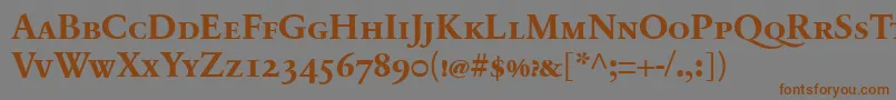 SabonnextLtBoldSmallCaps Font – Brown Fonts on Gray Background