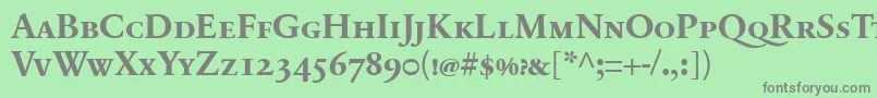 SabonnextLtBoldSmallCaps Font – Gray Fonts on Green Background