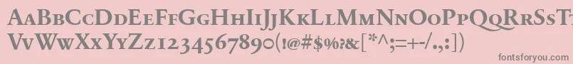 SabonnextLtBoldSmallCaps-Schriftart – Graue Schriften auf rosa Hintergrund
