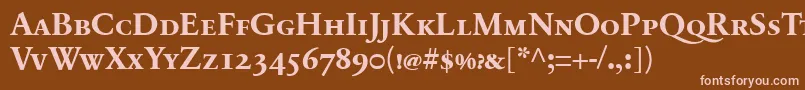 SabonnextLtBoldSmallCaps Font – Pink Fonts on Brown Background