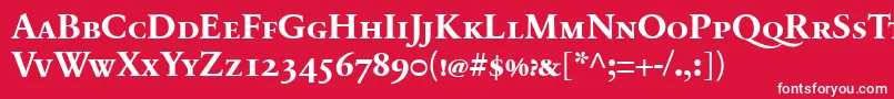 SabonnextLtBoldSmallCaps Font – White Fonts on Red Background