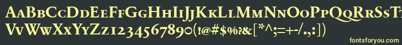 SabonnextLtBoldSmallCaps Font – Yellow Fonts on Black Background