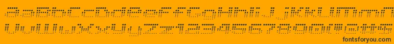 V5ProphitFading-Schriftart – Schwarze Schriften auf orangefarbenem Hintergrund