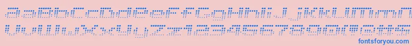 フォントV5ProphitFading – ピンクの背景に青い文字
