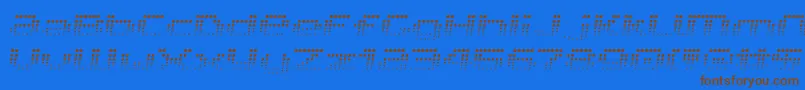 Шрифт V5ProphitFading – коричневые шрифты на синем фоне