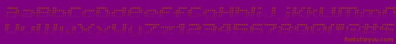 フォントV5ProphitFading – 紫色の背景に茶色のフォント