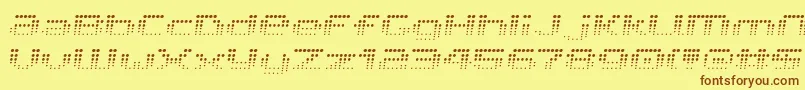 V5ProphitFading-fontti – ruskeat fontit keltaisella taustalla