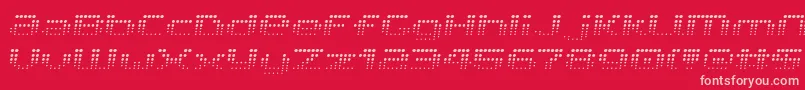 フォントV5ProphitFading – 赤い背景にピンクのフォント