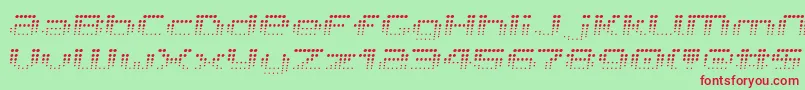 フォントV5ProphitFading – 赤い文字の緑の背景