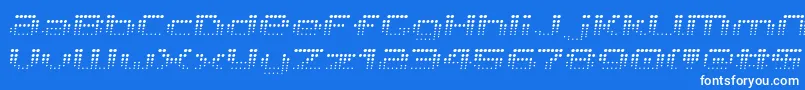 V5ProphitFading-fontti – valkoiset fontit sinisellä taustalla
