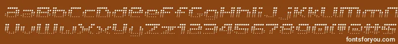 フォントV5ProphitFading – 茶色の背景に白い文字