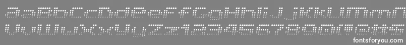 フォントV5ProphitFading – 灰色の背景に白い文字