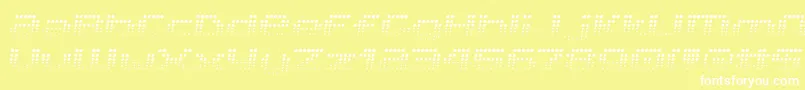 フォントV5ProphitFading – 黄色い背景に白い文字