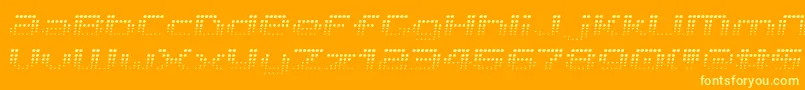 V5ProphitFading-fontti – keltaiset fontit oranssilla taustalla