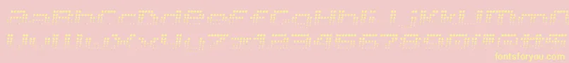 フォントV5ProphitFading – 黄色のフォント、ピンクの背景