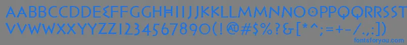 PfhellenicaserifproRegular Font – Blue Fonts on Gray Background