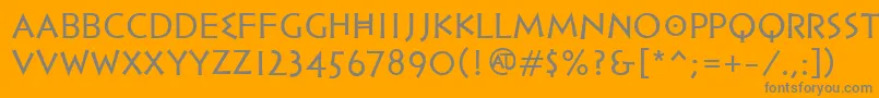 PfhellenicaserifproRegular Font – Gray Fonts on Orange Background