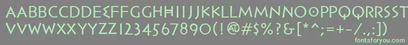 PfhellenicaserifproRegular Font – Green Fonts on Gray Background