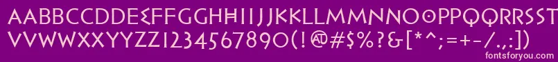PfhellenicaserifproRegular Font – Pink Fonts on Purple Background