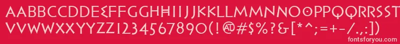PfhellenicaserifproRegular Font – Pink Fonts on Red Background