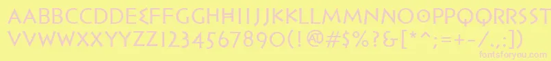 PfhellenicaserifproRegular Font – Pink Fonts on Yellow Background