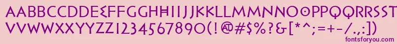 PfhellenicaserifproRegular Font – Purple Fonts on Pink Background