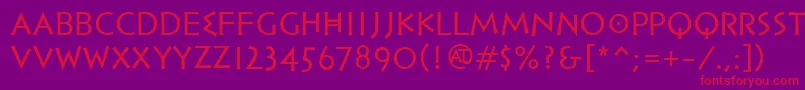 PfhellenicaserifproRegular-Schriftart – Rote Schriften auf violettem Hintergrund