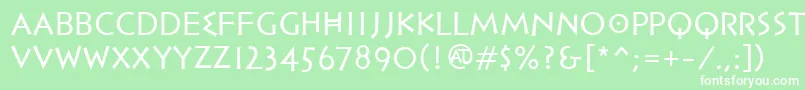 PfhellenicaserifproRegular Font – White Fonts on Green Background