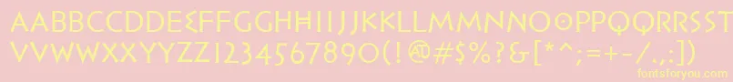PfhellenicaserifproRegular Font – Yellow Fonts on Pink Background