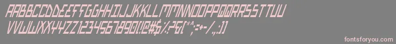 BionicTypeCondItalic-Schriftart – Rosa Schriften auf grauem Hintergrund