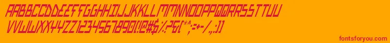 More about BionicTypeCondItalic Font BionicTypeCondItalic Font – Red Fonts on Orange Background