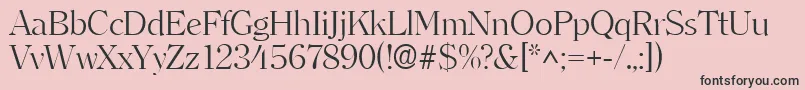 ClearfacelhRegular Font – Black Fonts on Pink Background