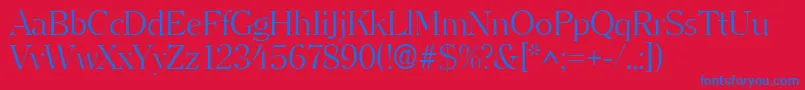 ClearfacelhRegular Font – Blue Fonts on Red Background