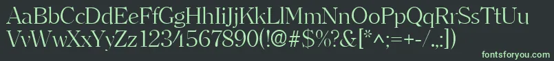 フォントClearfacelhRegular – 黒い背景に緑の文字