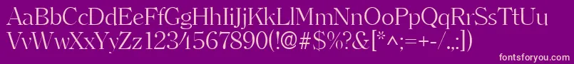 ClearfacelhRegular Font – Pink Fonts on Purple Background