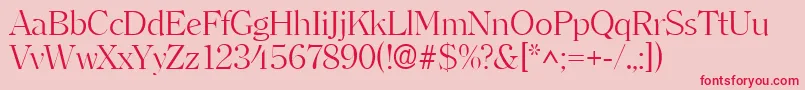 ClearfacelhRegular Font – Red Fonts on Pink Background