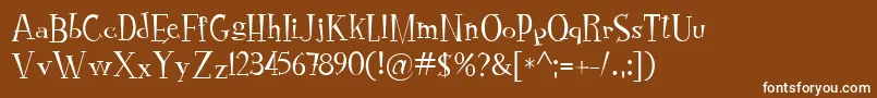 フォントRocknrollTypoThin – 茶色の背景に白い文字