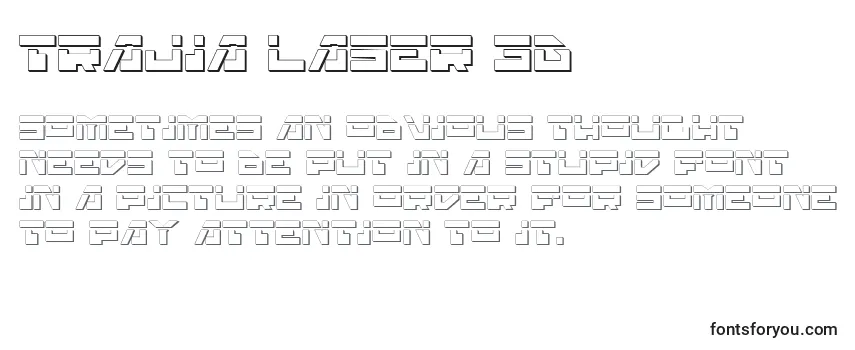 Trajia Laser 3D-fontti