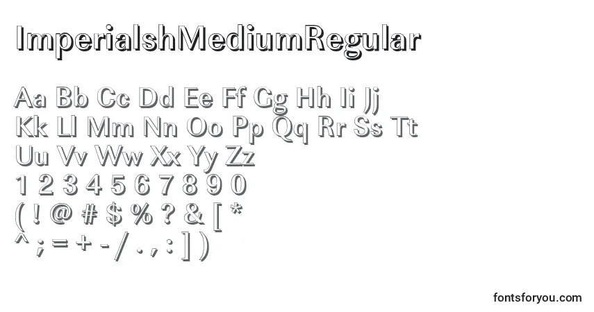 Czcionka ImperialshMediumRegular – alfabet, cyfry, specjalne znaki