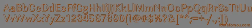 ImperialshMediumRegular Font – Brown Fonts on Gray Background