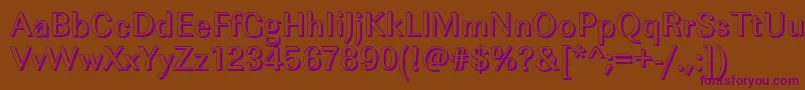 ImperialshMediumRegular Font – Purple Fonts on Brown Background