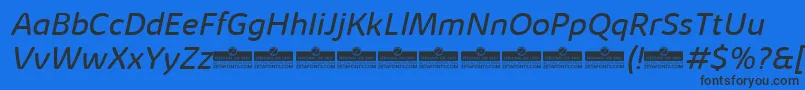 KabrioAbarthBookItalicTrial Font – Black Fonts on Blue Background